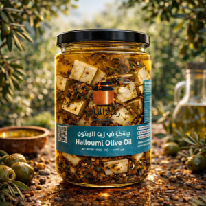 Halloumi Cheese olive oil and Zaatar  ( 500g )  ( جبنة حلوم زيت الزيتون والزعتر  )