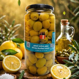 Green Olives filled Lemon ( 1KG ) زيتون اخضر محشي ليمون